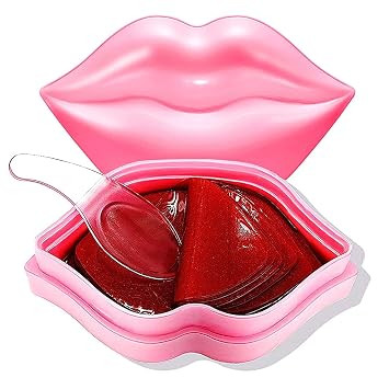 Hydrating Lip Mask,Lip Sleep Mask 20 Pcs Reduces Lines and Restores Moisture, Effectively Nourishes Skin, Gel Treatment Plumping ​Care Products (Lip Mask-Pink)