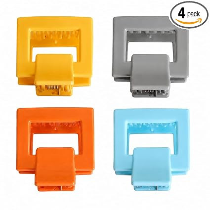ADC Hair Claw Clips clutcher for thik hair women girl stylish Matt Finish Pack of 4 (Multicolor)
