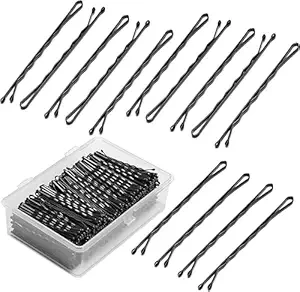 Bobby Hair Pins for Girls & Kids -Small Pins - 3.5 cm each Pack of 100 Black color | Stylish Bob Hairpins for Hairstyling | Women Hair Styling Accessories Clips Black Bobby Small Hair Pins
