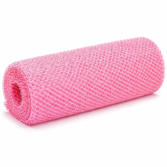 African Net Sponge Cloth, Exfoliating Body Scrubber, Back Scrubber For Shower Bath, Body Scrub Exfoliator For Women & Men Bathing Accessories (Pink)