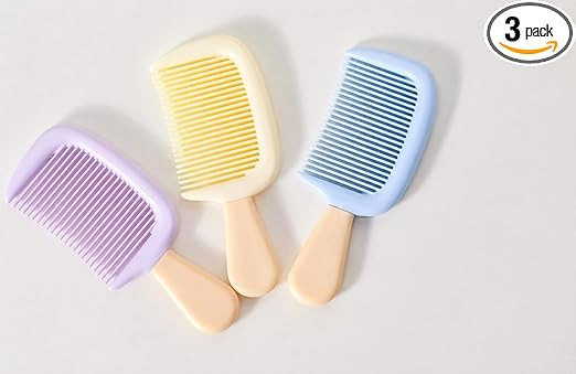 Mini Plastic Hair Comb for Women & Girls Cute Pocket Size Detangling Hair Comb Small Travel Styling Comb for Daily Use Anti-Static Plastic Hair Brush Comb for Kids & Adults(Pink,Blue,Purple)