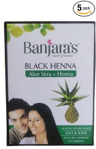 BLACK HENNA ALOE VERA + HENNA POWDER 10GM
