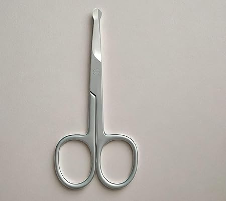 Hair Trimming Scissors | Rounded Tips for Safe Grooming | Stainless Steel Shears for Men and Women | Multipurpose Easy Handle Design Pack of 1