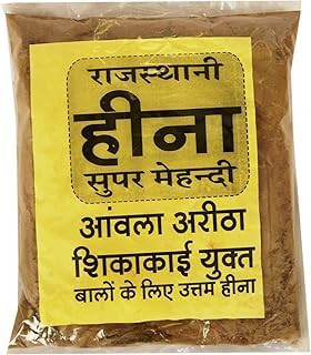 100% Natural Pure Henna Rajasthani Mehandi Powder for Hair and Hand 500 gm (Pack of 1)