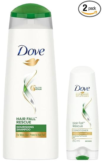 Dove Hair fall Rescue Shampoo, 180 ml & Dove Hair fall Rescue Conditioner, 80 ml