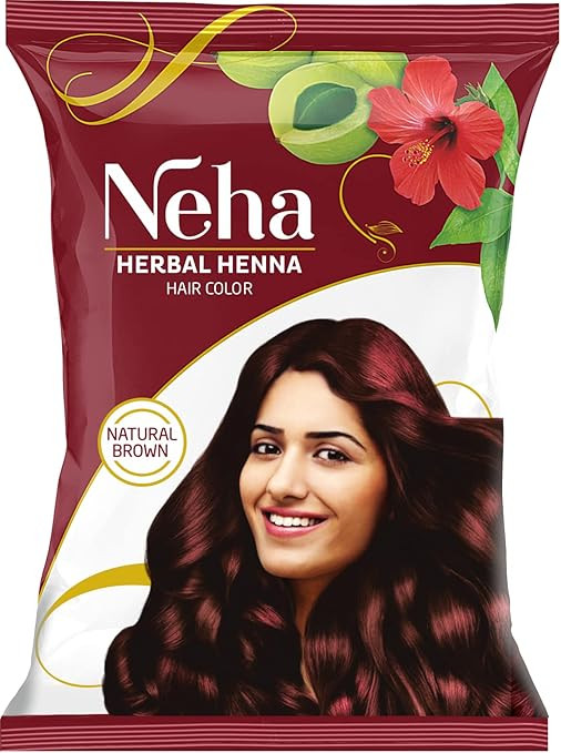 Neha Herbals Henna Hair Colour, 150g (Pack of 10) - Brown