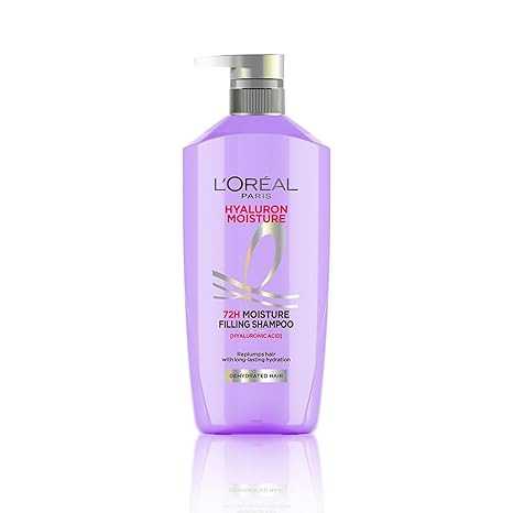 L'Oreal Paris Hyaluron Moisture 72Hr Filling Shampoo With Hyaluronic Acid, For Frizz-Free, Hydrated And Bouncy Hair Full Of Life | 800 Ml