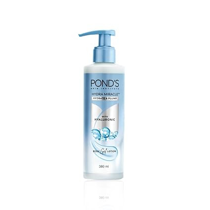 Pond's Hydra Miracle Hydrating Gel Body Lotion | Gives Hydrated Plump Skin| Hyaluronic Acid & Vitamin E & Niacinamide Infused Quick Absorbing Non-Sticky body gel moisturizer, 360ml