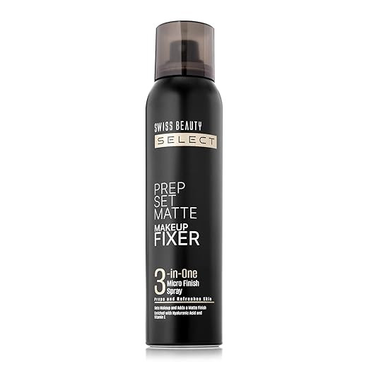 Swiss Beauty Prep Set Matte Makeup Fixer | Natural Matte Finish | With Vitamin E and Hyaluronic Acid | Long Lasting | 3-in-1 micro-fine spray | 120ml