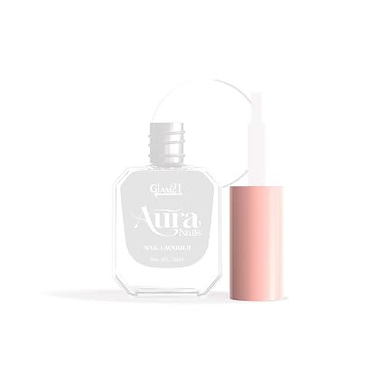 Glam21 Aura Nails Nail Lacquer |Long-Lasting, Quick-Dry, High-Shine Nail Enamel | Chip-Free Formula | Smooth Application & Vibrant Finish |60 Striking Shades | 10ml,Cloud 9
