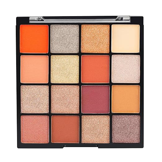 Insight Cosmetics Gorgeous 16 Color Eyeshadow Palette|Matte|Shimmer|Beginner Friendly & Long Lasting Eye Shadow Palette|Long Wearing And Easily Blendable Eye Makeup Palette, 37gm(MK09-Golden Skyline)