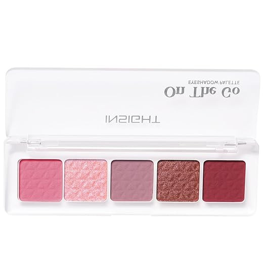 INSIGHT On The Go Eyeshadow Palette - Rosaline | Highly Pigmented | Silky Smooth | Crease-Free Blending | Shimmer & Matte Shades | Travel-Friendly (10g)