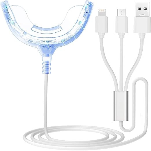 Oral Dental Device | Blue Light Therapy for Immediate Relief of Tooth Pain Gum Sensitivity | Promotes Healing of Tissue & Bone | Reduces Bacteria, Inflammation and Receding Gums Teeth Whitening Kit Teeth Whitening Enhancer LED Light Teeth Whitening Accele
