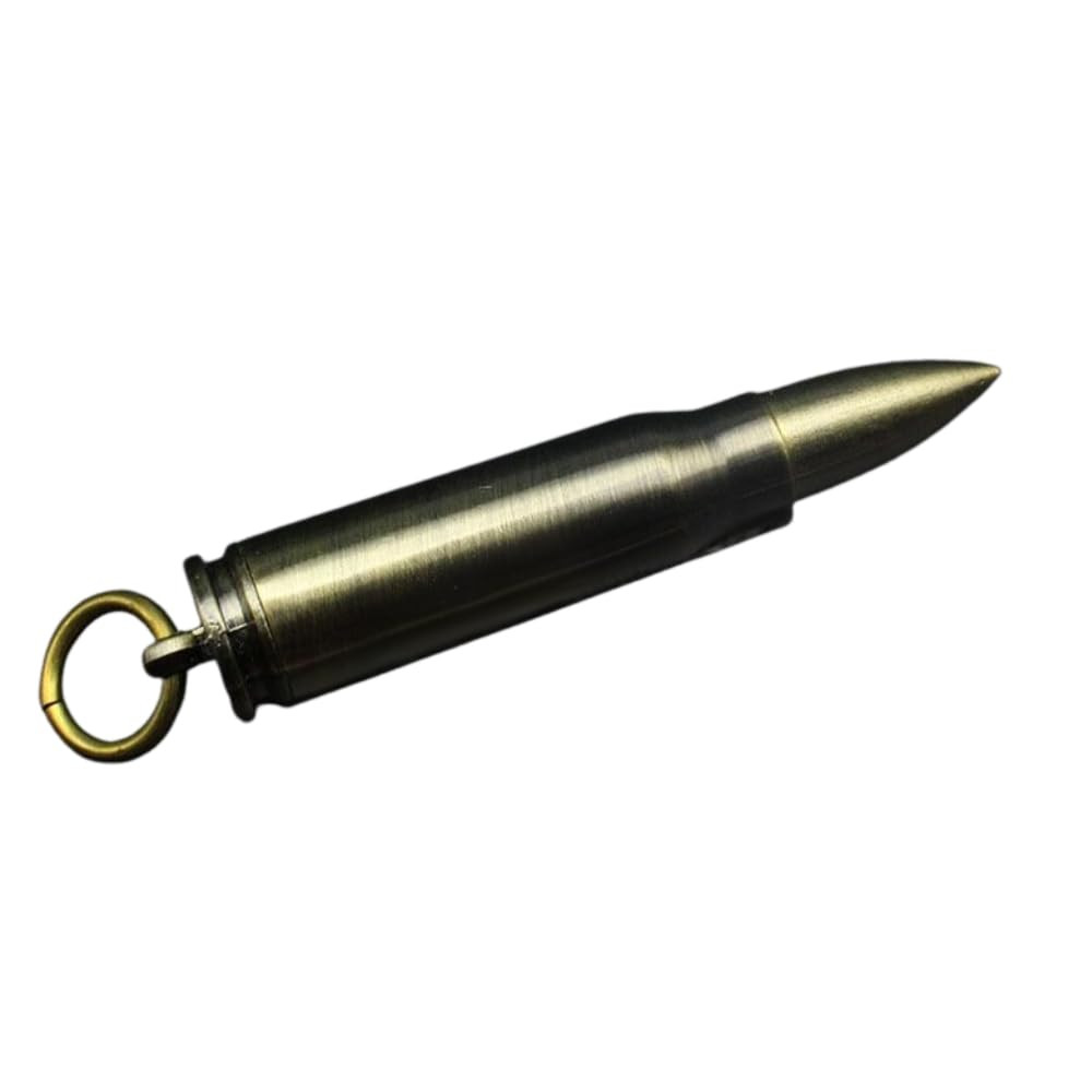 Smoke King Original Waterproof Bullet Fire Starter | Refillable Flint Match Lighter with Keychain | Survival Fire Starter (Fuel Not Included)