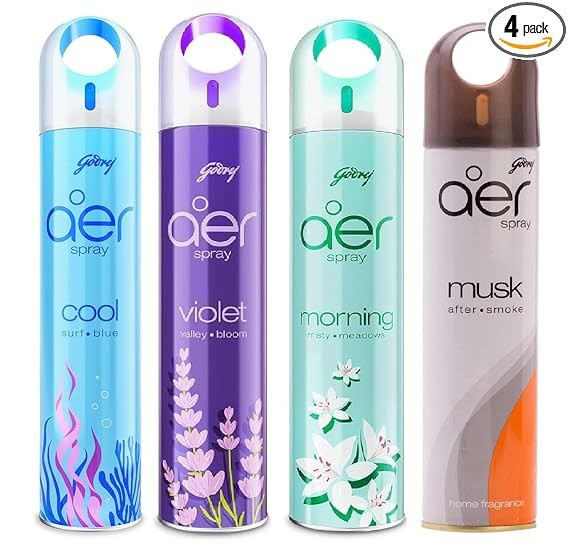 Godrej aer Home Assorted Air Freshener Spray - 300 Ml (Pack Of 4)