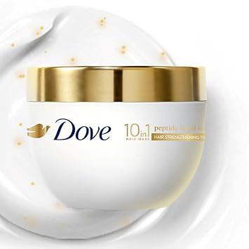 Dove 10in1 Peptide Bond Strength Hair Treatment Mask 300 ml |For Extremely Damaged Hair | with PROTEIN PEPTIDES beads| Reoncstructs bonds to repair heat, colour, chemical damage