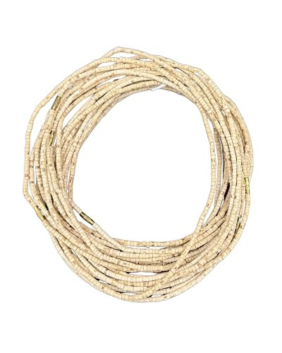 2 Round Tulsi Kanthi Mala with Beads Men Women Tulasi Mala for Prayer Meditation Spiritual Wear Temple Chanting Devotional Accessories 108 Beads Sacred Wear