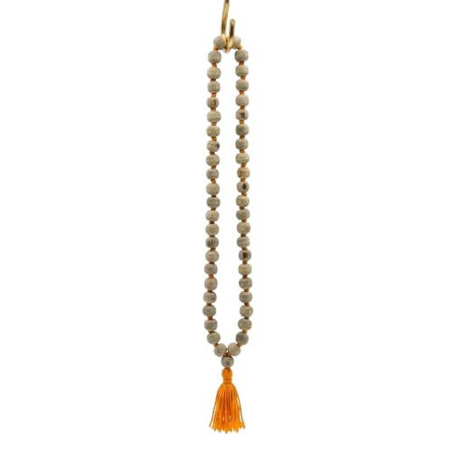 Natural Tulsi Mala 108 Beads Sacred Tulsi Wood Japa Mala for Mantra Chanting Meditation Krishna Vishnu Worship Prayer Spiritual Devotion Unisex Handmade Traditional Necklace
