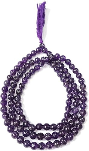 Usage - Japa Mala, Necklace, Bracelet, Yoga, Meditation Very Beautifully Handcrafted & Hand Knotted Round Beads Mala. Natural & Original