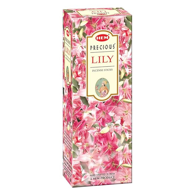 HEM Precious Lily Incense Sticks - Pack of 6 (20 Sticks Each) - Pooja Room Items For Home