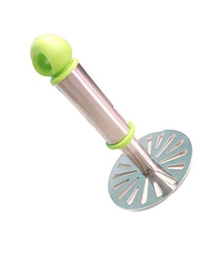Stainless Steel Potato Crusher Vegetable Smasher Pav Bhaji Masher with Handle for Effortless Kitchen Uses (Pack of 1, Assorted)