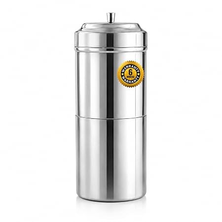 Premium Stainless Steel Coffee Filter 150 ML Capacity, South Indian Drip Coffee Maker | Madras Kaapi Maker Small Size for 1-2 Cups, Reusable Filter | Authentic South Indian Brewing