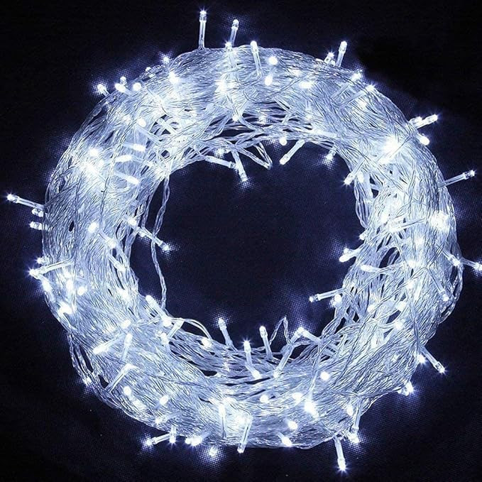 Led Rice Light for Decoration String and Series Light for Diwali Christmas Indoor Outdoor Decoration Bedroom Wedding, Birthday Party Patio,10meter 35 Foot (White)