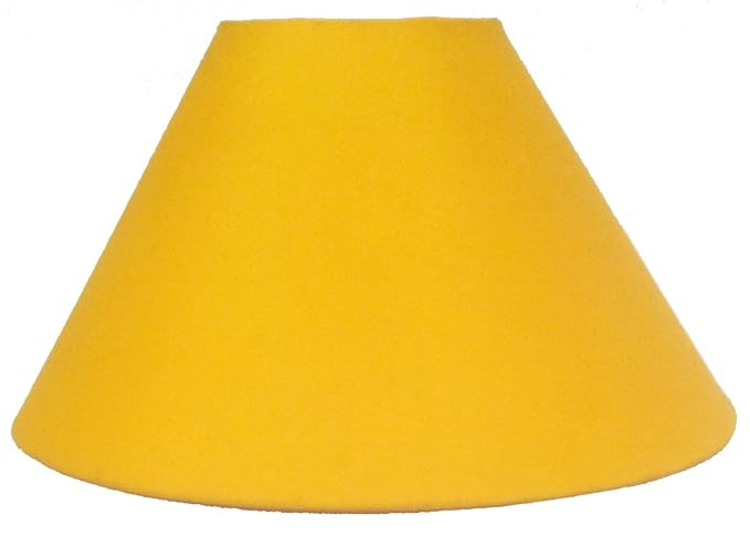 Round Plain Lamp Shade (10 Inches, Yellow)