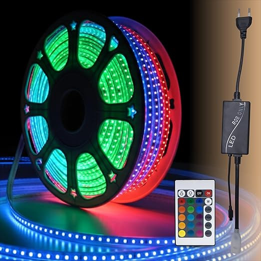 15 Meter Smart RGB LED Rope Light with Remote | 15M LED Strip Rope Light Multicolour for Room, Gaming, Party, Diwali & Outdoor Home Decoration | Waterproof Rope Light