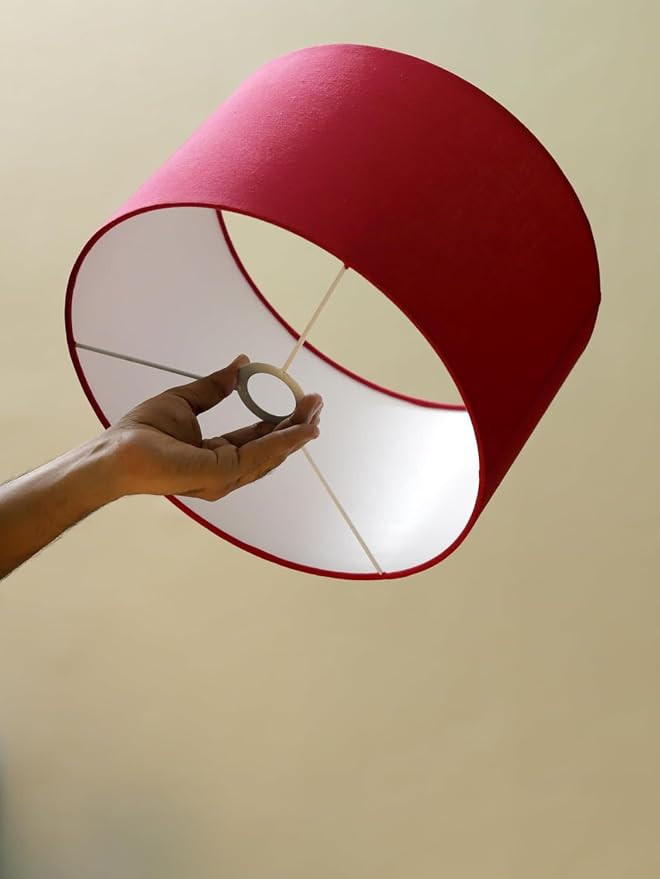 Lamp Shade Only, 12 Inch, B22 Type (Lily Red)