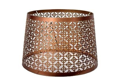 Antique Finish Drum Lampshade 12 Inch Diameter – Classic Brown Fabric Lamp Shade for Table & Floor Lamps – Ideal for Bedroom, Living Room, Study & Home Decorr
