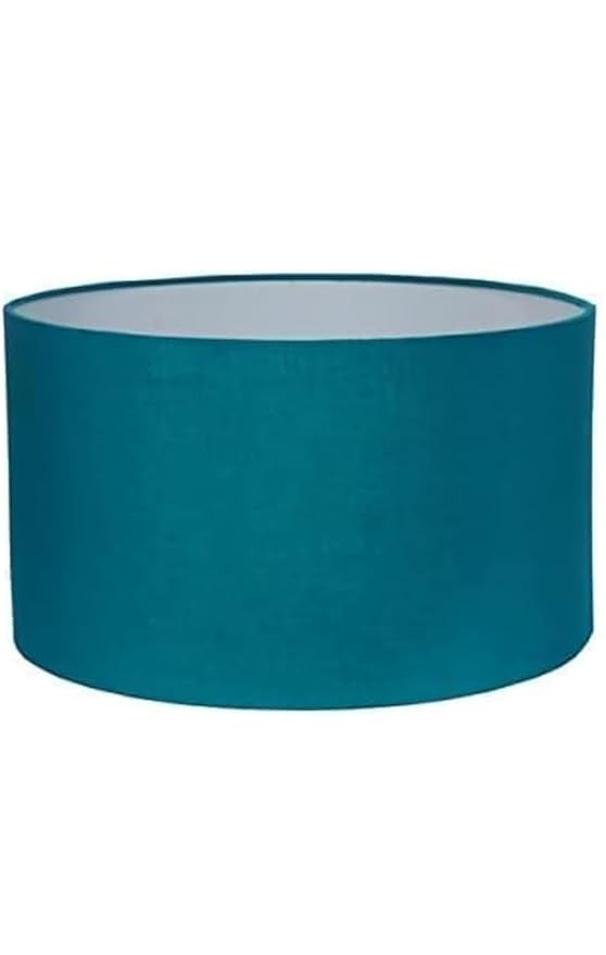 "Modern 12-Inch Cotton Fabric Lamp Shade in Blue - Stylish Burlap Design for Table and Floor Lamps, Dimensions 12"x12"x8", Ideal for Crafting and Decorating (Shade Only)