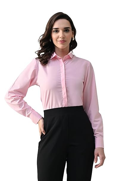 Womens Formal Shirt for Office Wear | Soft Fabric Smart Fit Professional Shirt for Work, Meetings, Corporate & Business Style