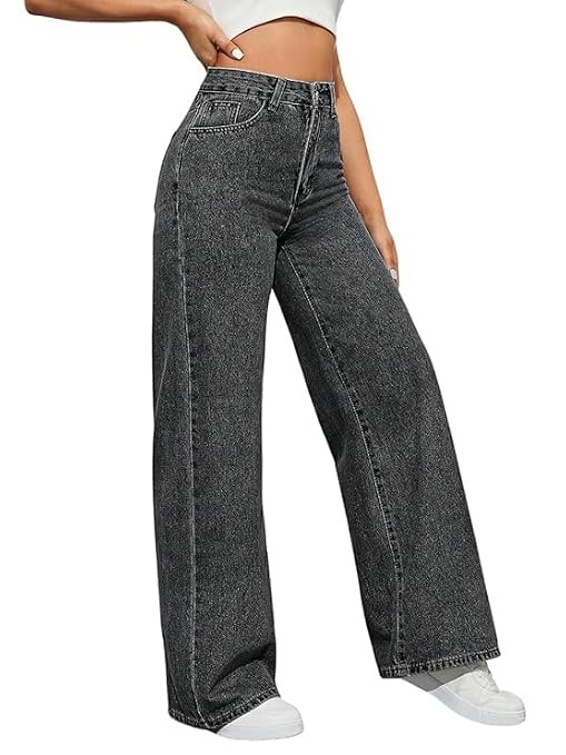 Women’s Fashionable Stretch Jeans Dark Grey 95 Percent Cotton 5 Percent Elastane Comfortable Slim Fit Denim Pants for Everyday Multi Occasion Wear Stylish Durable
