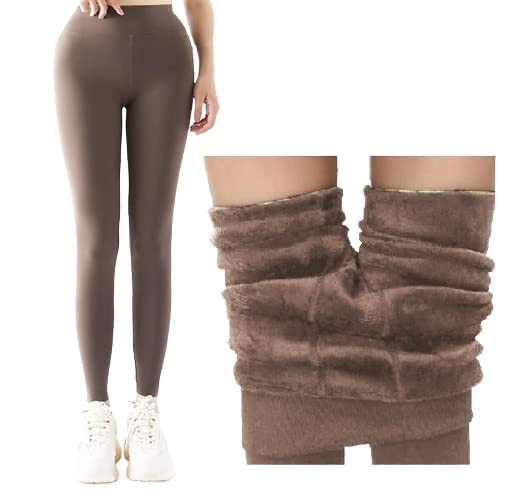 Ankle Length (24 to 34 Waist) Stretchable Fleece Women Warm Thick Fur Lined Fleece Winter Thermal Soft Legging Tights Stocking - Slim Fit