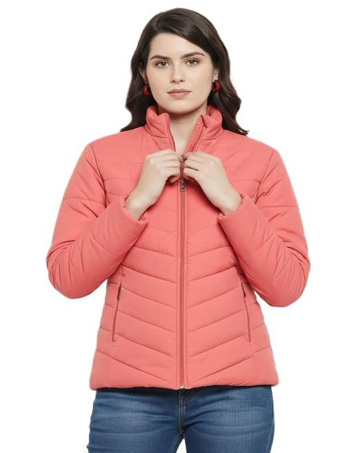 Women Quilted Puffer Jacket Soft Warm Winter Outerwear