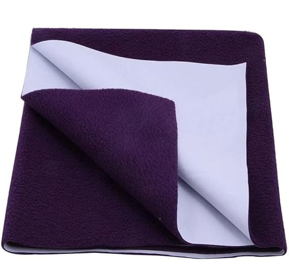 Waterproof Mattress/Bed Protector for Kids Urine | Baby, Elderly & Adult Reusable Dry Sheet | Absorbent, Washable, Soft Fabric (Color-Plum Size-100x70cm)