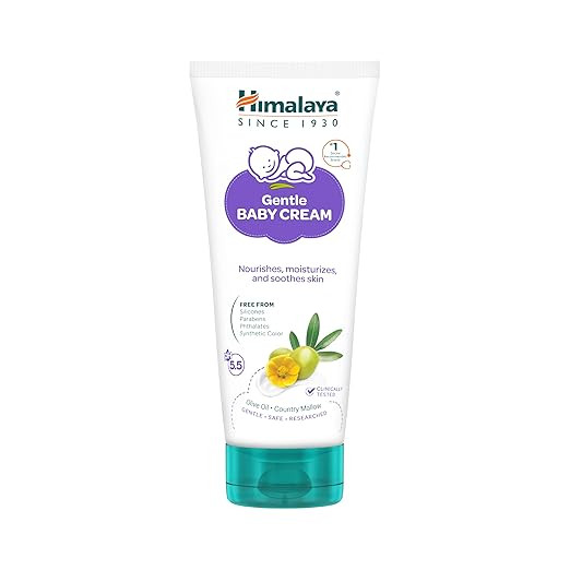 Himalaya Gentle Baby Cream 200ml with Olive Oil, Giloy & Licorice | pH 5.5 | No. 1 Doctor Recommended Baby Cream | Hypoallergenic | Nourishing Baby Face Cream & Moisturizer for All Skin Types
