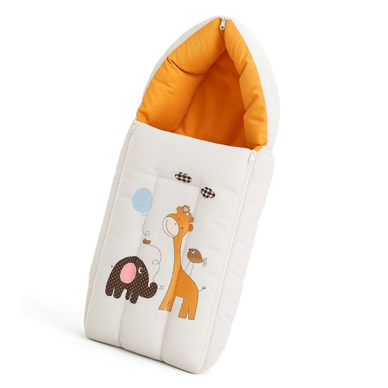 3 in 1 Baby Sleeping Bag and Carry Nest, Cotton Bed Cum Infant Portable Bassinet, forbaby Carrying and co Sleeping, Unisex Baby Bedding Set for New Born 0-12 Months (White)