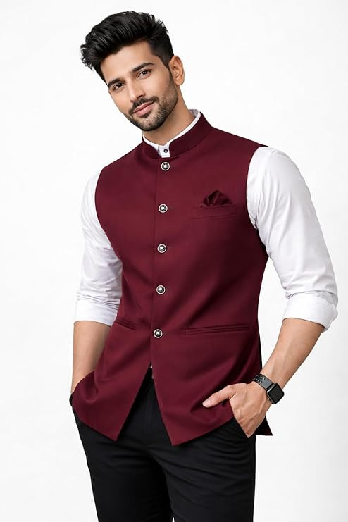 Men Ethnic Nehru Jacket, Modi Jacket