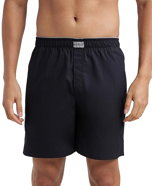 Jockey MC10 Men Super Combed Mercerized Cotton Woven Fabric Boxer Shorts