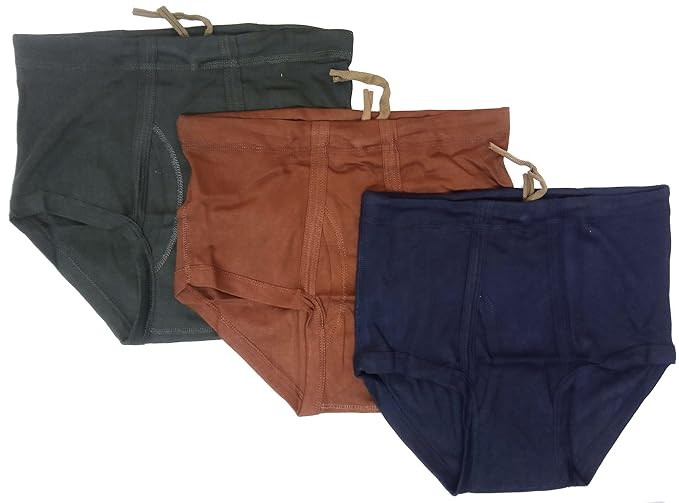 Pack of 3 Cotton Briefs Without Elastic for Men Assorted Color 770 Dilip