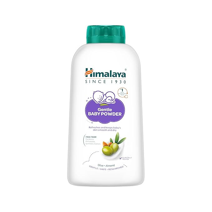 Himalaya Gentle Baby Powder 400g | Keeps baby's skin smooth & dry with natural goodness | Olive Oil, Almond Oil & Yashad Bhasma | No.1 Baby Powder Brand | No.1 Dr. Recommended | 99% NOI