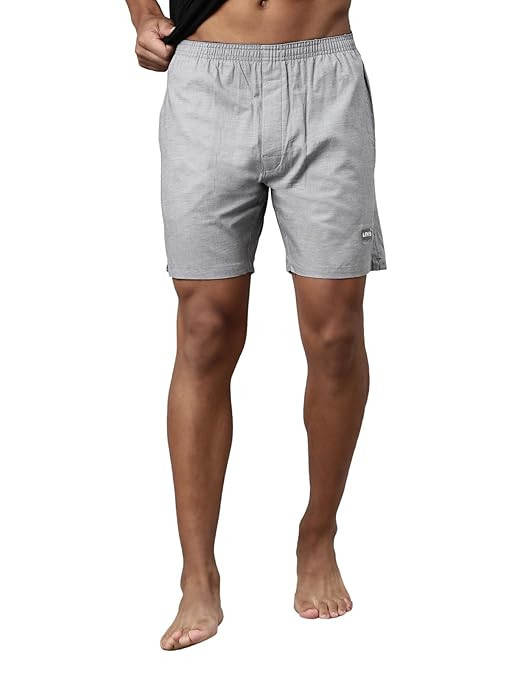 Levi's 028 Melange Boxer Shorts for Men | 100% Poplin Cotton | Solid Melange Men's Boxers | Breathable | Smooth Hand-Feel | Encased Elastic Waistband | Functional Fly | Relaxed Leg Opening | Pack of 1