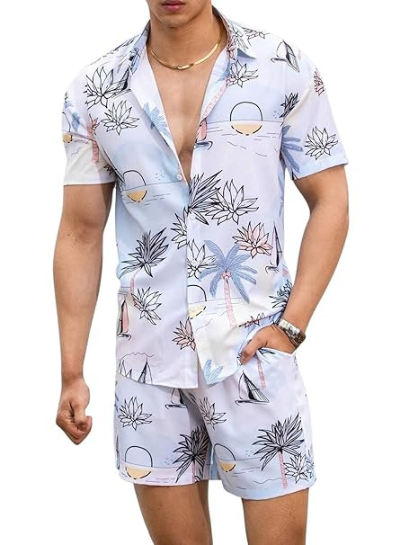 Latest Creation Co Ord Set for Men | Night Suit | T-Shirt and Shorts Set for Man | Night Dress | Pyjama Set | Summer Wear | Lounge wear | Beach Outfit