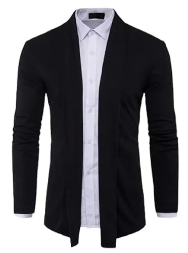 Premium men’s cotton blend cardigan with shawl and lapel collar. Full sleeve shrug style, perfect for casual layering in winter or summer. Soft breathable knit fabric, versatile design for stylish everyday wear.