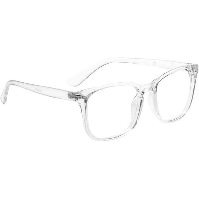 Blue Light Blocking Glasses Gaming Filter Transparent Square Eyeglasses for Eye Protection Men Women, Computer/Tablet/Laptop/Mobile/TV, Anti-blue & Anti eyestrain