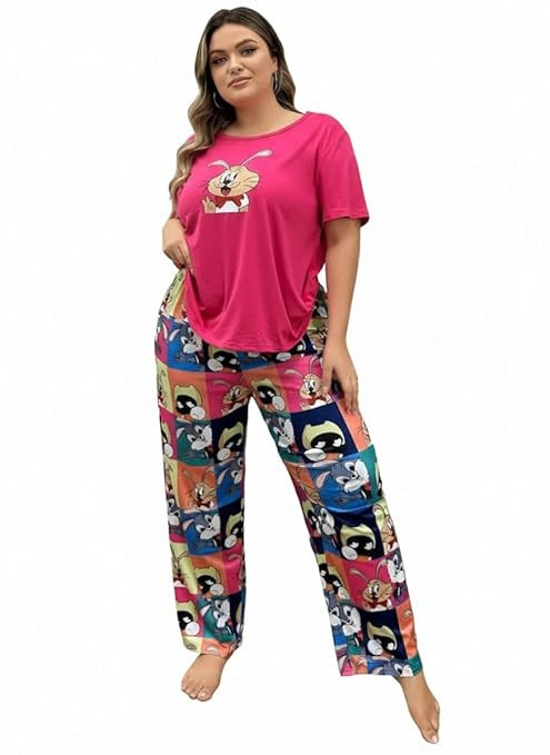 Night Suit for Women | Soft & Breathable Lycra Top & Pyjama Set | Stylish Relaxed Fit Sleepwear for Everyday Comfort | Loungewear for Woman | Also Available in Plus Size