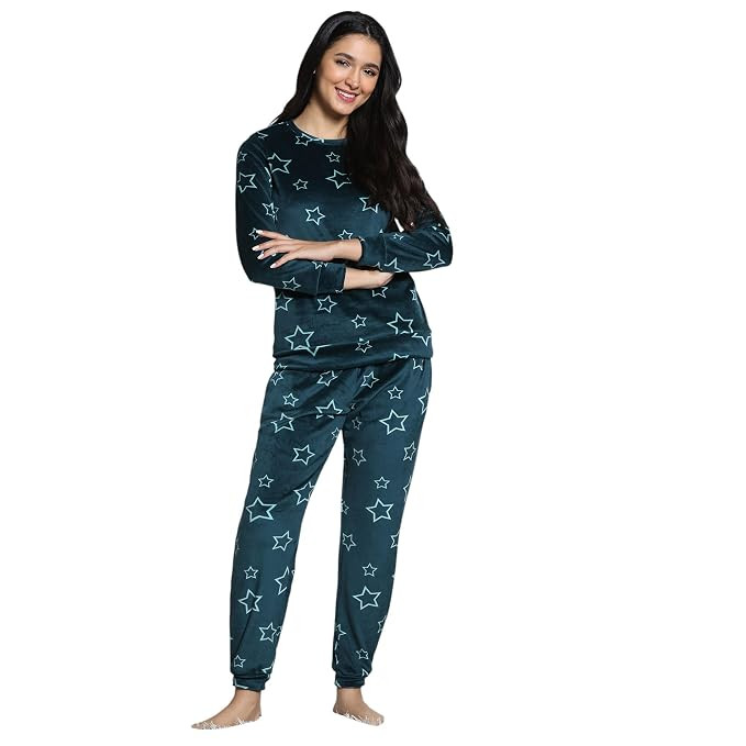 Velour Loungewear Set, Dark Sea