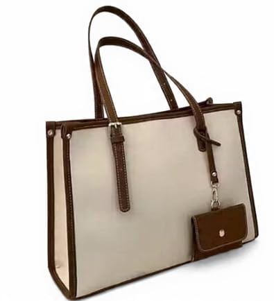 TA  FASHION HANDBAG Shoulder Tote Bag with Front Pocket and Detachable Pouch for Office- for Women & Girls (Black)